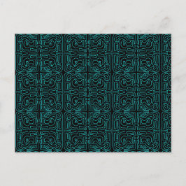 Blauwgroen Maze door Mark Edward Westerfield Briefkaart
