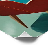 Blauwgroen MCM Vakantie #109 Perfect Poster (Hoek)