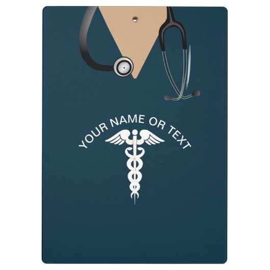 Blauwgroen medisch geïndividualiseerd zurscrub klembord (Achterkant)
