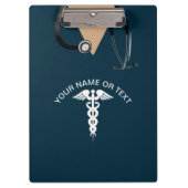 Blauwgroen medisch geïndividualiseerd zurscrub klembord (Voorkant)