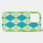 Blauwgroen Melon Mod Argyle Case-Mate iPhone Case (Achterkant (horizontaal))