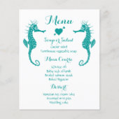 Blauwgroen menuzeepaardhuwelijk - Beach Nautical (Voorkant)