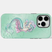 Blauwgroen Mermaid Hoesje-Mate iPhone Case (Achterkant (horizontaal))