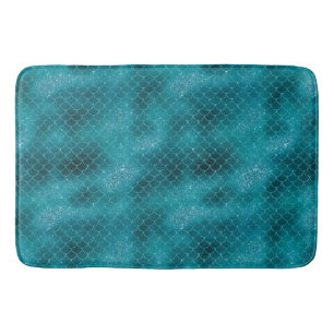 Blauwgroen mermaid Sparkle Badmat