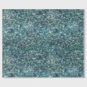 Blauwgroen mermaid Sparkle Cadeaupapier (Vlak)