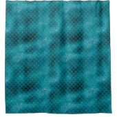Blauwgroen mermaid Sparkle Douchegordijn (Voorkant)
