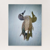 Blauwgroen met blauwe vleugels legpuzzel (Verticaal)