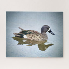 Blauwgroen met blauwe vleugels legpuzzel