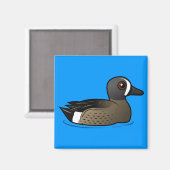 Blauwgroen met blauwe vleugels magneet (Voorkant / Achterkant)