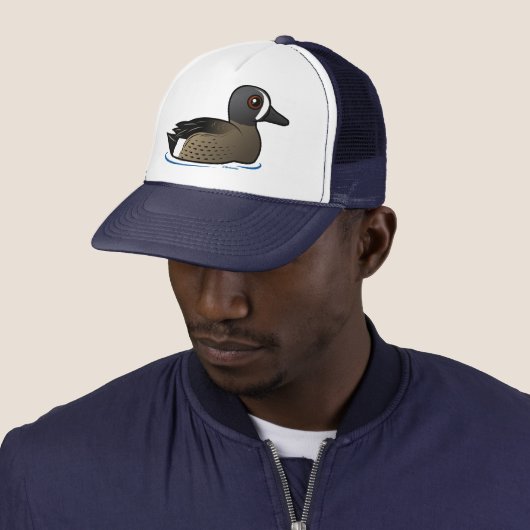 Blauwgroen met blauwe vleugels trucker pet (In situ)