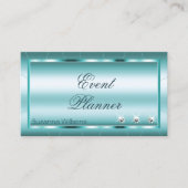 Blauwgroen met diamanten en fotoprofessionals visitekaartje (Voorkant)