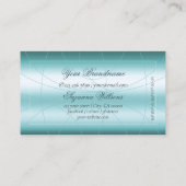 Blauwgroen met Diamonds Professional Modern Visitekaartje (Achterkant)