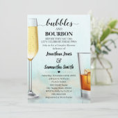 Blauwgroen met Gold Bubbles & Bourbon Ocean Shower Kaart (Staand voorkant)