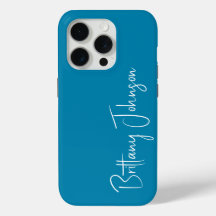 Blauwgroen met monogram