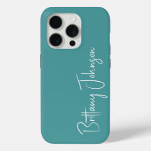 Blauwgroen met monogram