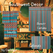 Blauwgroen met patronen, roest, bruin bad handdoek