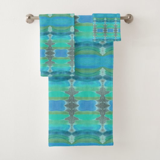 Blauwgroen met turquoise handdoeken (Insitu)