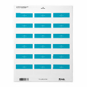 Blauwgroen met wit gebied en tekst. etiket (Full Sheet)