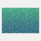 Blauwgroen metalen glitter Green Polka Dot Inpakpapier Vel (Voorkant)