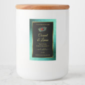 Blauwgroen metalen zwarte gelaatslabels voor glitt voedselcontainer etiket (Voorkant)