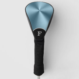 Blauwgroen metallisch monogram golfheadcover