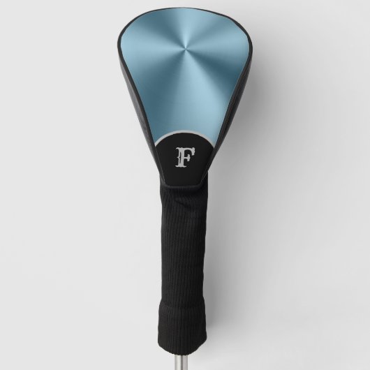 Blauwgroen metallisch monogram golfheadcover (Voorkant)