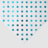 Blauwgroen metallisch, polka dot, wit, meisjes, tr tissuepapier (Detail)