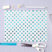 Blauwgroen metallisch, polka dot, wit, meisjes, tr tissuepapier (Craft)