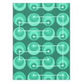 Blauwgroen middeleeuwse cirkels tafelkleed (Voorkant)