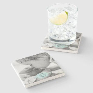 Blauwgroen minimalistisch Onderzetter van de Moede