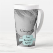 Blauwgroen minimalistische foto-Moederdag latte Mo Latte Mok (Rechterhoek)