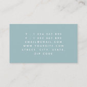 Blauwgroen minimalistische handyman onderhoudscons visitekaartje (Achterkant)