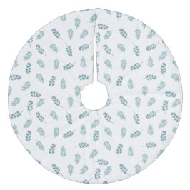 Blauwgroen minimalistische maretak kerstboomrok fleece kerstboom rok