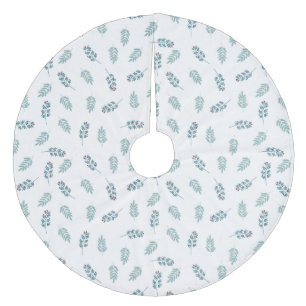 Blauwgroen minimalistische maretak kerstboomrok fleece kerstboom rok