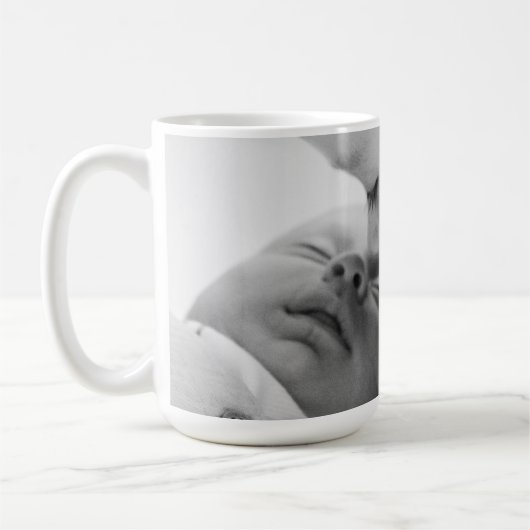 Blauwgroen minimalistische Mok voor fotokoffie-Moe (Links)