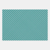 Blauwgroen Mint Blue Green Stripes Polkadots Patte Inpakpapier Vel (Voorkant 3)