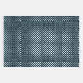 Blauwgroen Mint Blue Green Stripes Polkadots Patte Inpakpapier Vel (Voorkant 2)