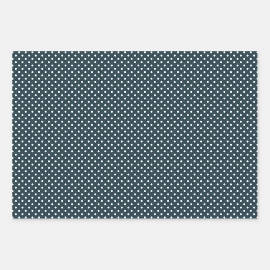 Blauwgroen Mint Blue Green Stripes Polkadots Patte Inpakpapier Vel (Voorkant 2)