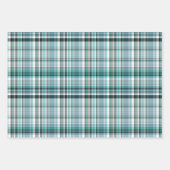 Blauwgroen Mint Blue Green Stripes Polkadots Patte Inpakpapier Vel (Voorkant)