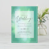 Blauwgroen Mint Dreams Modern Budget Wedding (Staand voorkant)