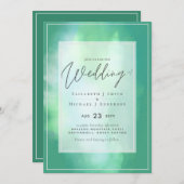 Blauwgroen Mint Dreams Modern Budget Wedding (Voorkant / Achterkant)