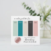 Blauwgroen Mint Grey Beige & Roze Kaart van het Pa (Staand voorkant)