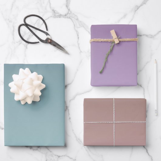 Blauwgroen Mint Ombre Inpakpapier Vel (Voorkant)