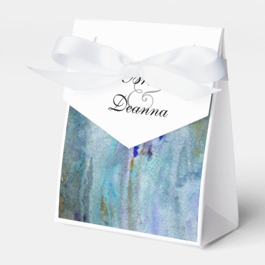 Blauwgroen Mist Favor Bedankdoosjes (Voorkant Zijde)