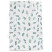 Blauwgroen Mistletoe Holiday Medium Gift Bag Cadeauzakje (Voorkant)