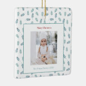 Blauwgroen Mistletoe Holiday Ornament (Rechts)