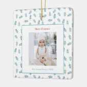 Blauwgroen Mistletoe Holiday Ornament (Links)