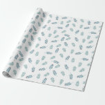 Blauwgroen Mistletoe vakantie Cadeaupapier<br><div class="desc">Ervaar de betoverende charme van de winter met onze Blauwgroen Mistletoe Holiday Wrapping Paper. Dit exclusieve papier is voorzien van kunstzinnige illustraties van beige en rood vakantiegebladerte, waaronder dennentakken en hulstbessen, naadloos gerangschikt op een helder wit decor. Verhoog uw cadeau-geven spel met dit elegante en feestelijke inpakpapier dat uw cadeaus...</div>