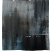 Blauwgroen modern Abstract artistiek Douchegordijn (Voorkant)