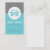 Blauwgroen moderne beroepschauffeur visitekaartje (Voorkant / Achterkant)